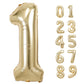 40 Inch Giant White Gold Number 1 Balloon, Helium Mylar Foil Number Balloons For Birthday Party, 1St Birthday Decorations For Ki