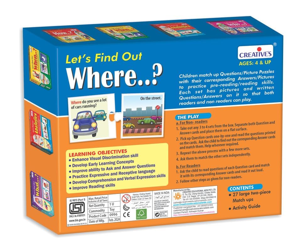 Creative s WH Series | Let s Find Out- Where? | Question - Answer Puzzles Game |Learning Games for Kids | Picture Puzzle Game |