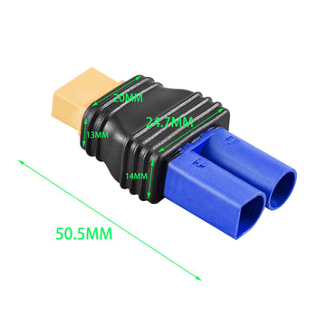 Laisomeke 2 Pack EC5 Male to XT60 Female Adapter, xt60 Female to ec5 Male Connector Mould Type no Wire Connector Adapter for LiP