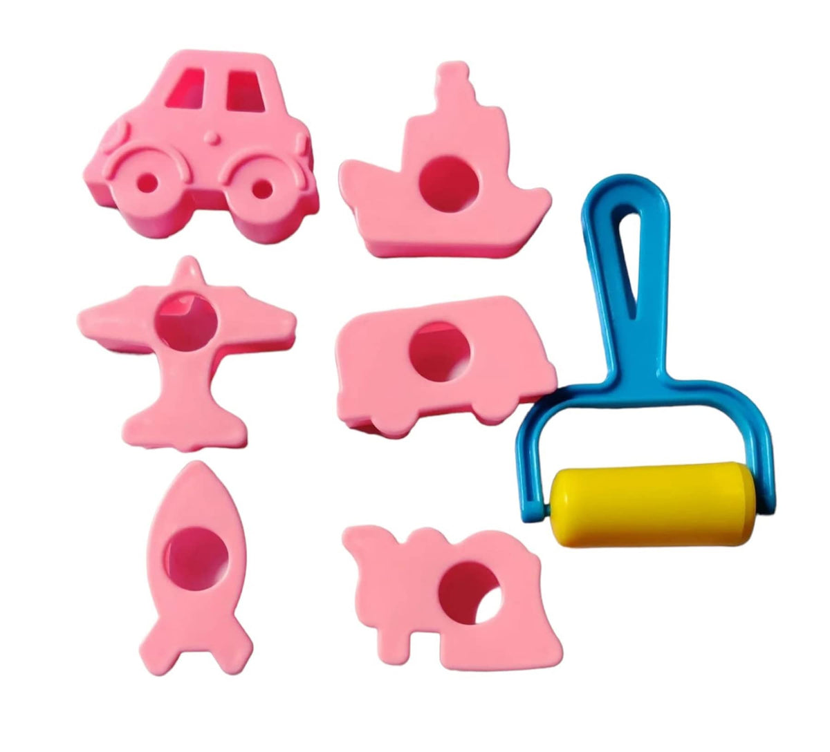 Bestubuy Clay And Sand Modelling Mould Vehicles Design (Pink&Blue) 7 Pcs Set