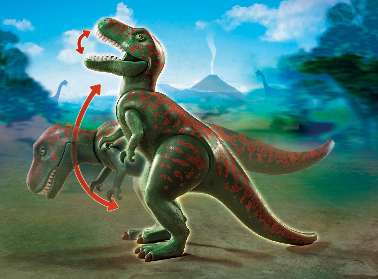 Playmobil Explorer Quad with T-Rex | Small Multicolor Plastic Model 10740