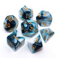 Creebuy D&D Dice Set Teal White Dice For Dungeon And Dragons Dnd 7-Die Rpg Dice D20 D12 D% D10 D8 D6 D4