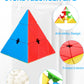 Cfmour Pyramid Speed Cube - Moyu Meilong 3X3X3, Stickerless Triangle Magic Cubes - Fast Smooth Turning Vivid Colour Puzzle Game Brain Toy For Kids And Adult