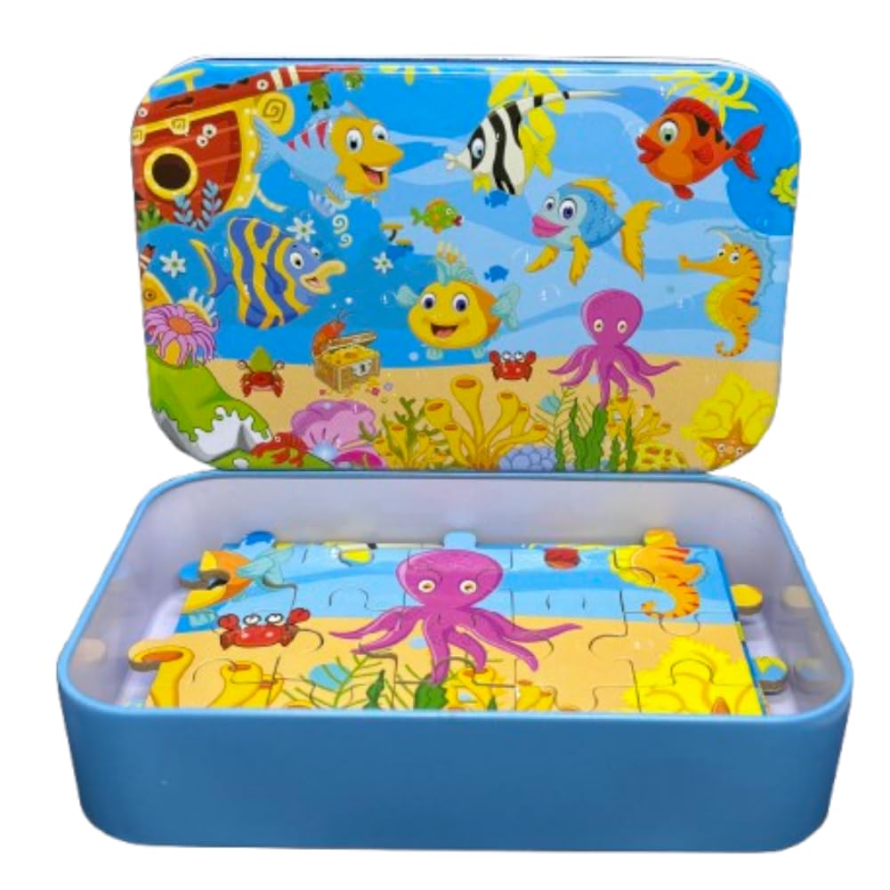 Wooden Colourful Travel Jigsaw Puzzle | Fun and Scenic 60 Pieces Puzzle Game Toy for Kids Aged 4+ Years | Educational Toys for T
