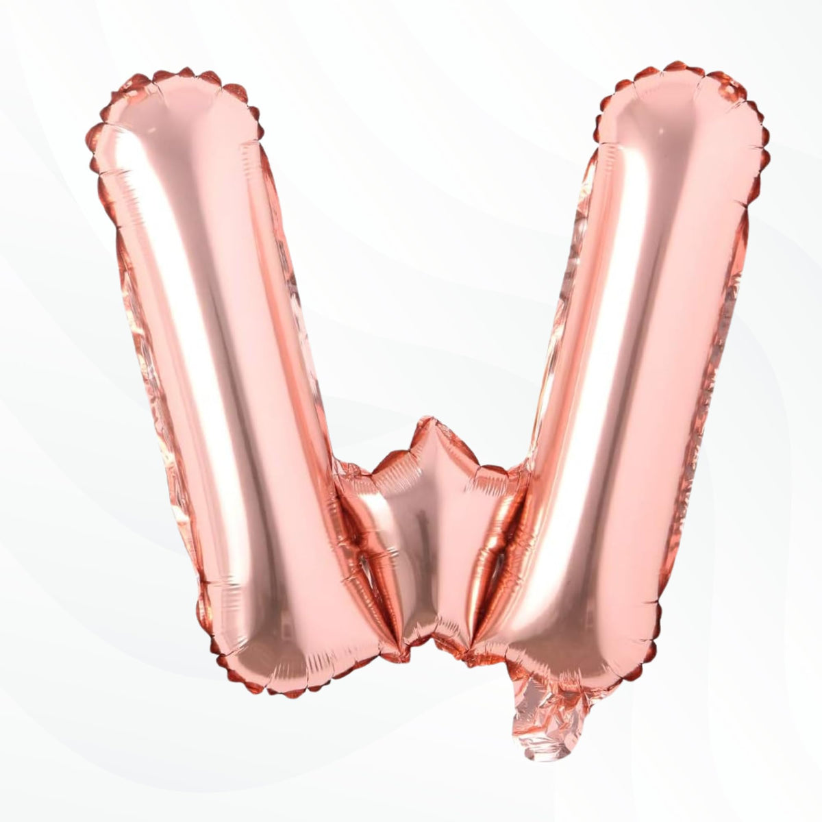 Flyloons Rose Gold W Letter Foil Balloon Alphabets Balloons Perfect for Birthday Decoration Items, Anniversary, Bachelorette, We