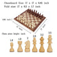 Chess Set,Folding Storage Wooden Chess Board Sets,17' Wooden Chess,3 In 1 Chess Board Game For Adults And Kids (Chess,Backgammon,Checkers)