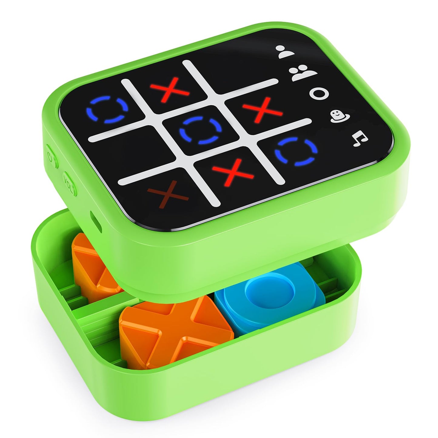 Niufuntek Rechargeable Tic Tac Toe Game Box with 5 Fun Brain Memory Games, Electronic Touchscreen Handheld Game, Portable Digita