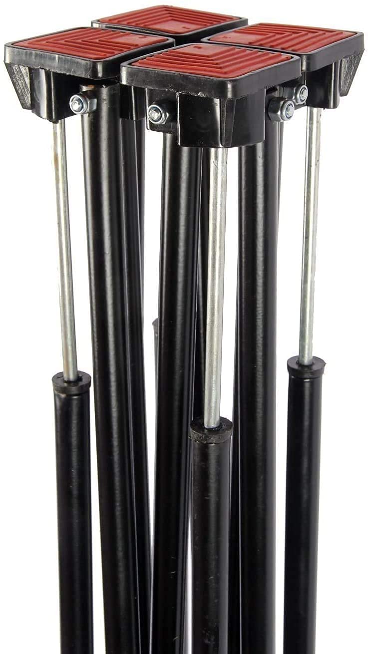 AnNafi® Carrom Stand - Adjustable & Foldable Metal Pipe Design - Black Indoor Gaming Accessory