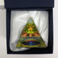 Amlong Crystal Iridescent Pyramid - Rainbow Colors 2.5 Inches Tall with Gift Box