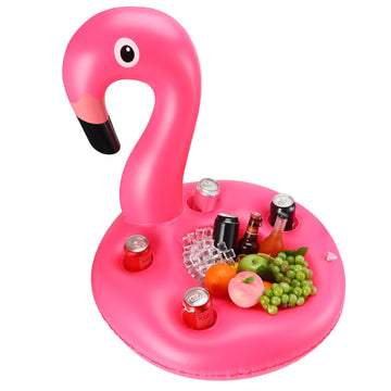 FillTouch Floating Drink Holder for Pool, Floating Cabana Bar, Hot Tub Drink Holder for Adults, Inflatable Pool Accessories(Flam