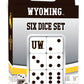 Masterpieces Game Day - NCAA Wyoming Cowboys - 6 Piece Team Logo Dice Set - D6 Standard Size