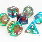 Vvpesca D&D Dice Set Of 7Pcs Green Clear Mixed Color - Dnd Dice Set For D&D, Coc, Ttrpgs, Dungeons And Dragons, Mtg, Role Playin