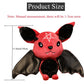 Natureman Bat Plush Stuffed Animal Toys,Halloween Black Bat Decor Soft Hugging Plush Doll Toy Gifts,For Kids Birthday, Halloween, Christmas (Red,11.8Inch)