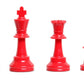 The House Of Staunton Four Player Chess Set Combination - Single Weighted Regulation Colored Chess Pieces, Four Player Vinyl Chess Board