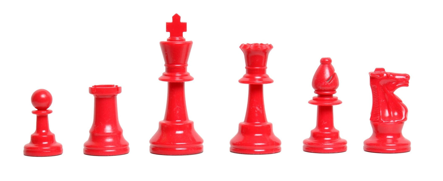 The House Of Staunton Four Player Chess Set Combination - Single Weighted Regulation Colored Chess Pieces, Four Player Vinyl Chess Board