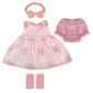 Wooroy 4Pcs Reborn Baby Doll Clothes - 16-20 Inch Pink Butterfly Baby Doll Clothes, Perfect For Lifelike Reborn Girls