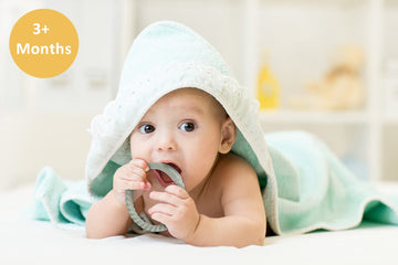 Socub Silicone Baby Teether Toy, 4 Pack Bpa Free Soft Silicone Teether Bracelets For 3+Month Babies, Wearable As Bracelets, Baby Chew Toy (Sage/Ether)
