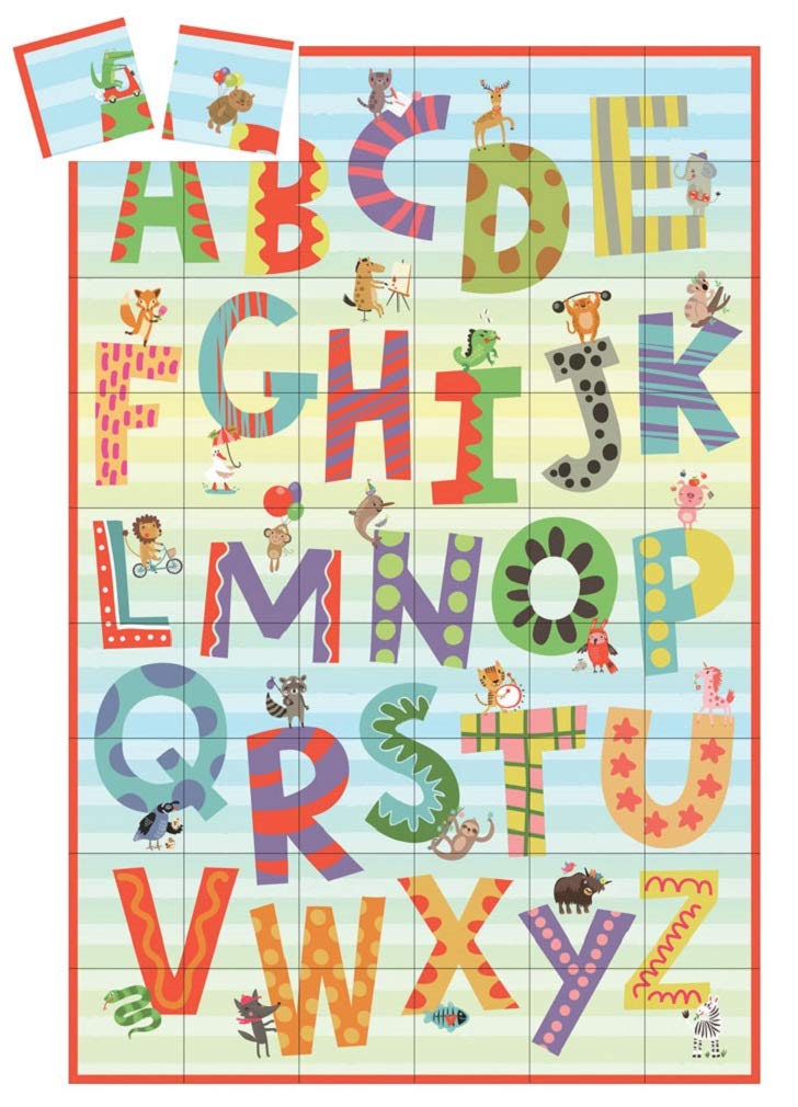 Playhouse Match It Up! Animals Preschool Alphabet Matching & Puzzle Card Game For Kids
