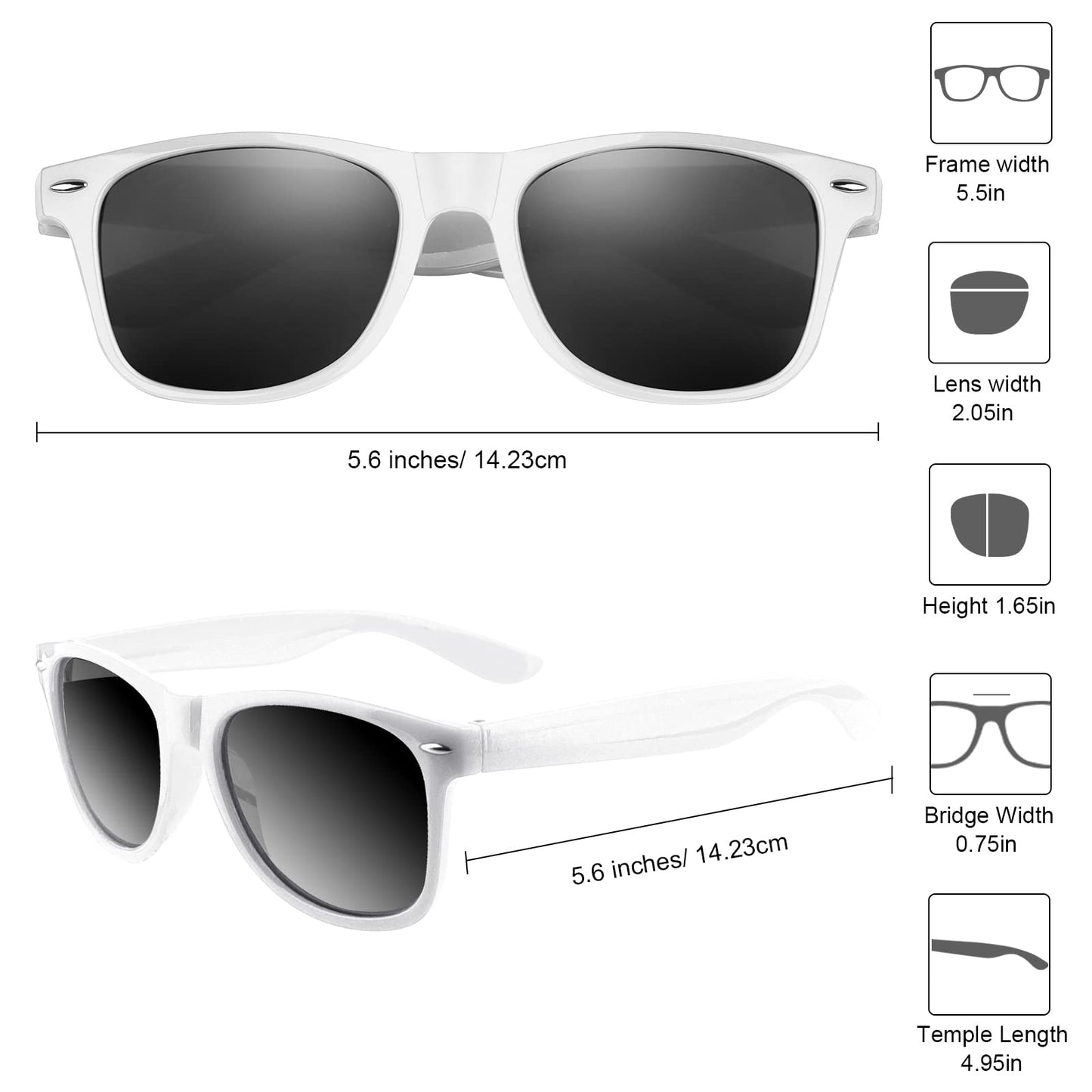 Fepito 30 Pieces Party Sunglasses For Birthday Party Supplies Treat Bag Fillers For Beach Pool Party Toys, White