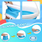 Silicone Beach Foldable Buckets Toys Halloween Bucket, 3L Jumbo Sand Pails Bucket Set with Mesh Bag, Swimming Pool Toys for Kids