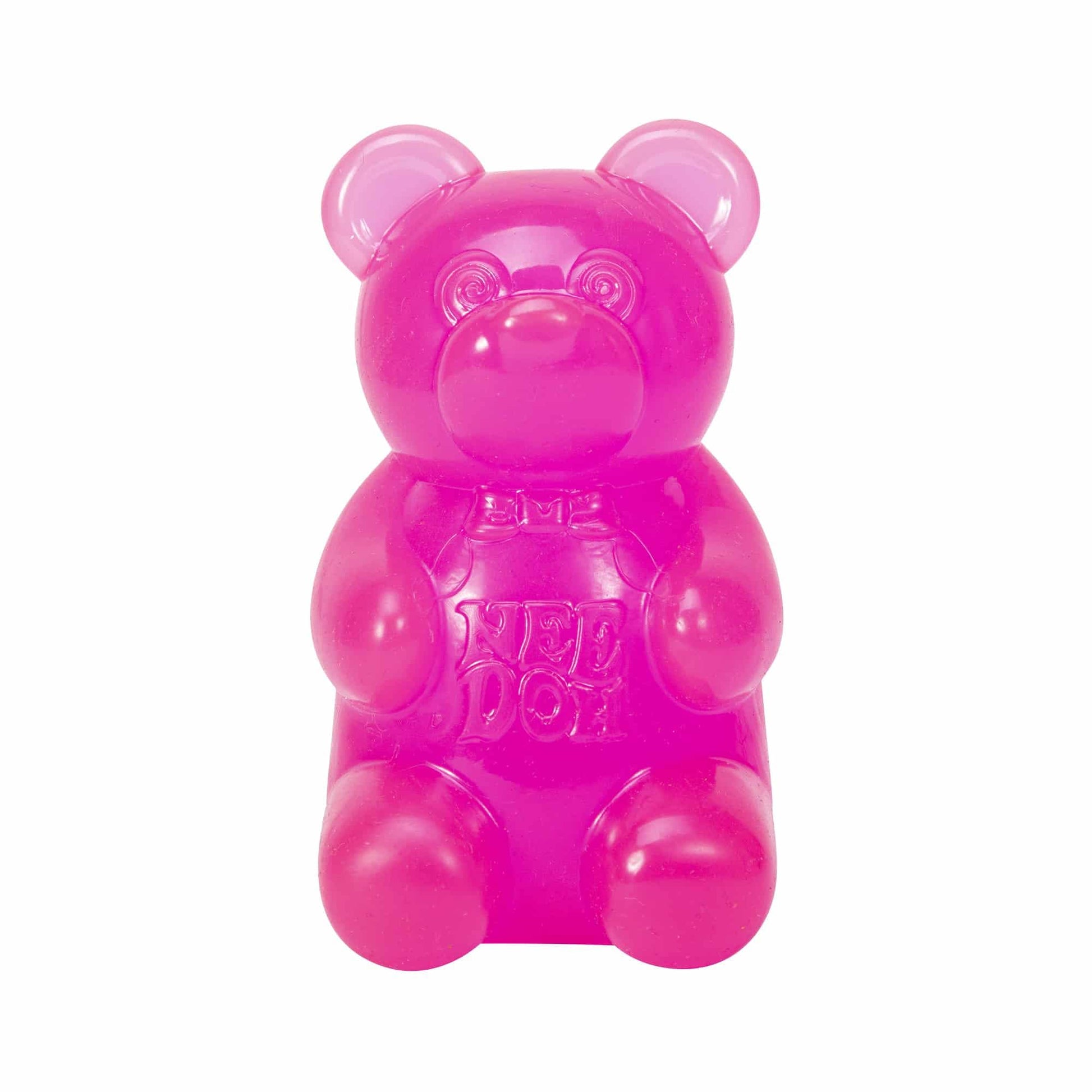 Schylling NeeDoh Gummy Bear - Sensory Fidget Toy with Jelly-Like Filling - 3.5 Tall - Pink (Pack of 1)-New