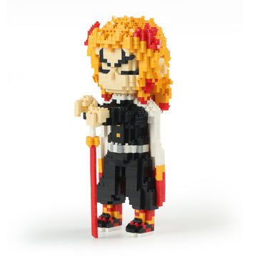 MACTANO Anime Demon Slayer Brickheadz Rengoku Kyoujurou Figure Building Set Micro Mini Building Block Toy for Kids mature-themed-1383pcs