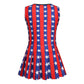 Lmyove Cheerleader Costume For Girls, July 4Th Cheerleading Outfit For Kids With Pom Pom, Child Halloween Costume Dress Uniform, Usa Star, 8-9T