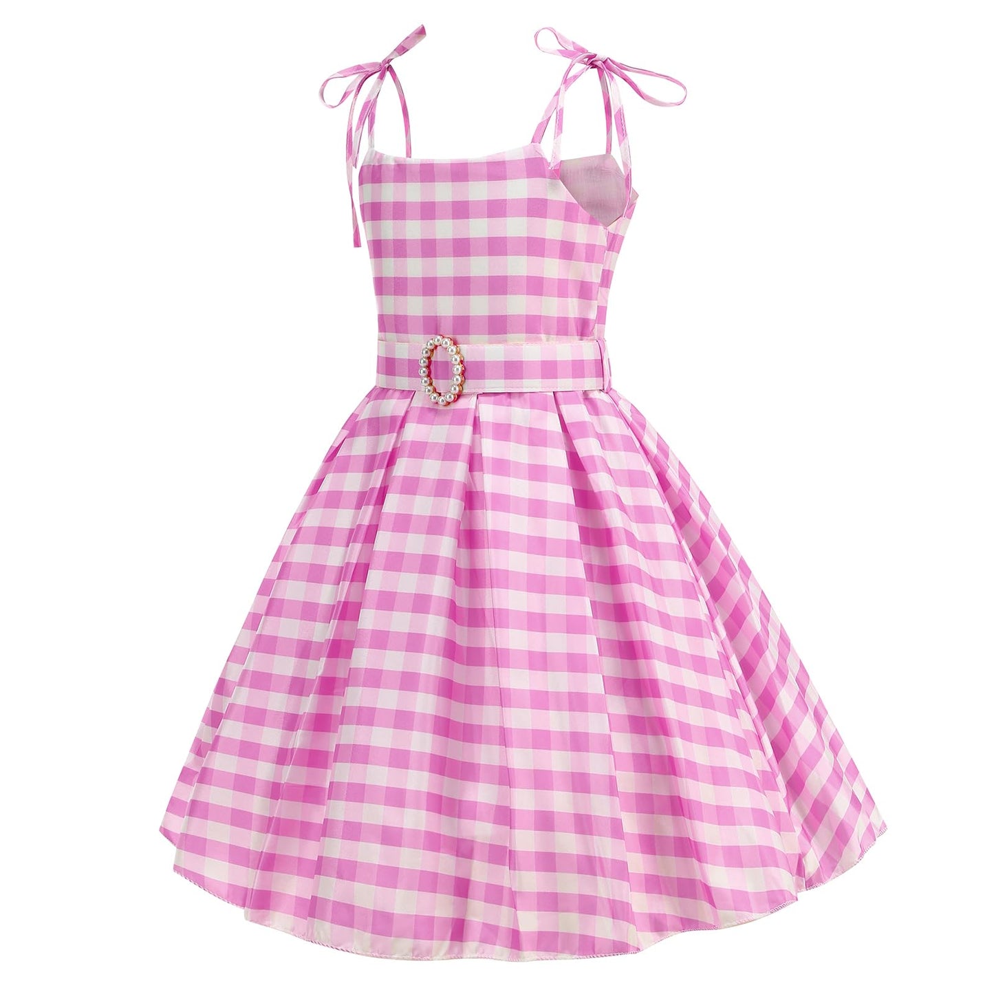 Addacos Girls Princess Costume Halloween Dress Up From Doll Movie With Accessories (Pink, 120 (5-6T))