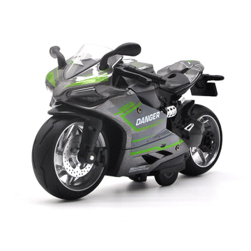 Cyysfivqz Toy Motorcycle-Pull Back Motorcycle Toy With Sounds And Lights,1:12 Scale Motorcycle Model Toy For Kids, Pull Back Veh