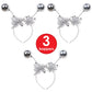 Beistle 20813 3 Piece Silver Ball Boppers, Silver