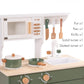 ROBUD Play Kitchen, Kids Kitchen Playset with Pretend Ice Cube Dispenser for Kids Aged 3+, Wooden Toy Kitchen of Birthday Gift t