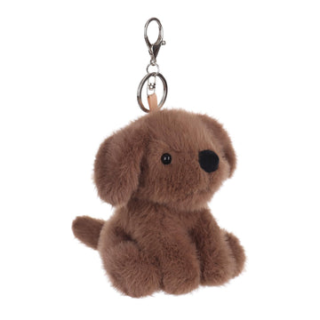 Apricot Lamb Cute Toys Plush Chocolate Labrador Dog Puppy Stuffed Animal Soft Keychain For Kids Bag, Purse, Backpack, Handbag (C