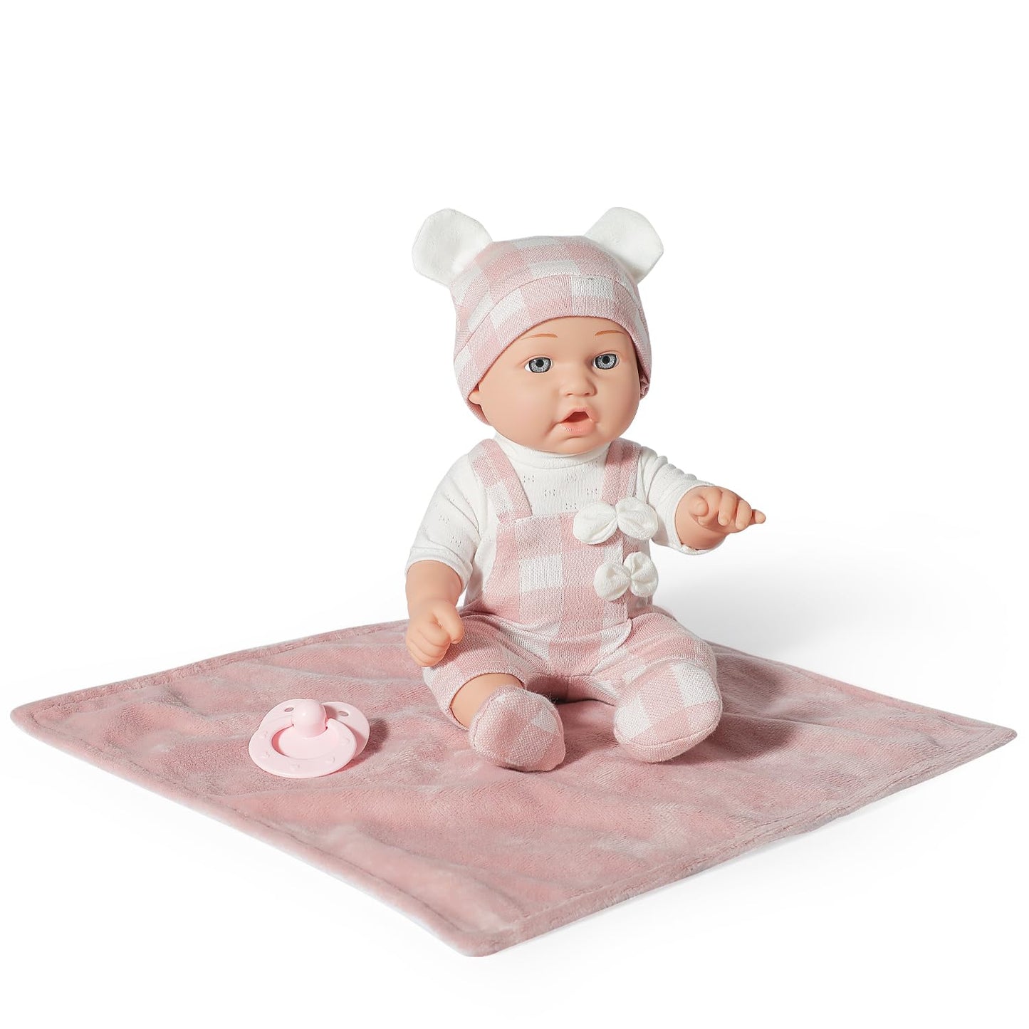 eDollable 12-Inch Baby Doll Toy Set with Accessories, Pink, Model 8817-2, Perfect for Toddler Girls Age 3+