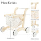 Labebe Baby Push Walker Doll Stroller, Push Toy For Toddler, Shopping Cart For Girls And Boys 1 Years Old, Kids Stand Learning Walker, Wooden Play Wagon With Wheel, Larger Size 15.2 * 18.7 * 19.7