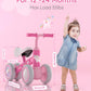 Lilian&Gema Colorful Lighting Baby Balance Bike For 1 Year Old Boys Girls, 12-24 Months Toddler Balance Bike, No Pedal 4 Wheels
