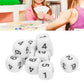 Number Dice, 20Pcs Plastic 6 Sided Game Dice 16Mm Round Corner Polyhedral Dice Set For Numeral Teaching Board Games (White)