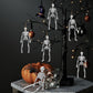 DULEFUN 6pcs Small Skeleton Figurines 6 Inch Mini Plastic Skeletons for Craft Halloween Hanging D  cor Poseable Skeleton Toys Pa