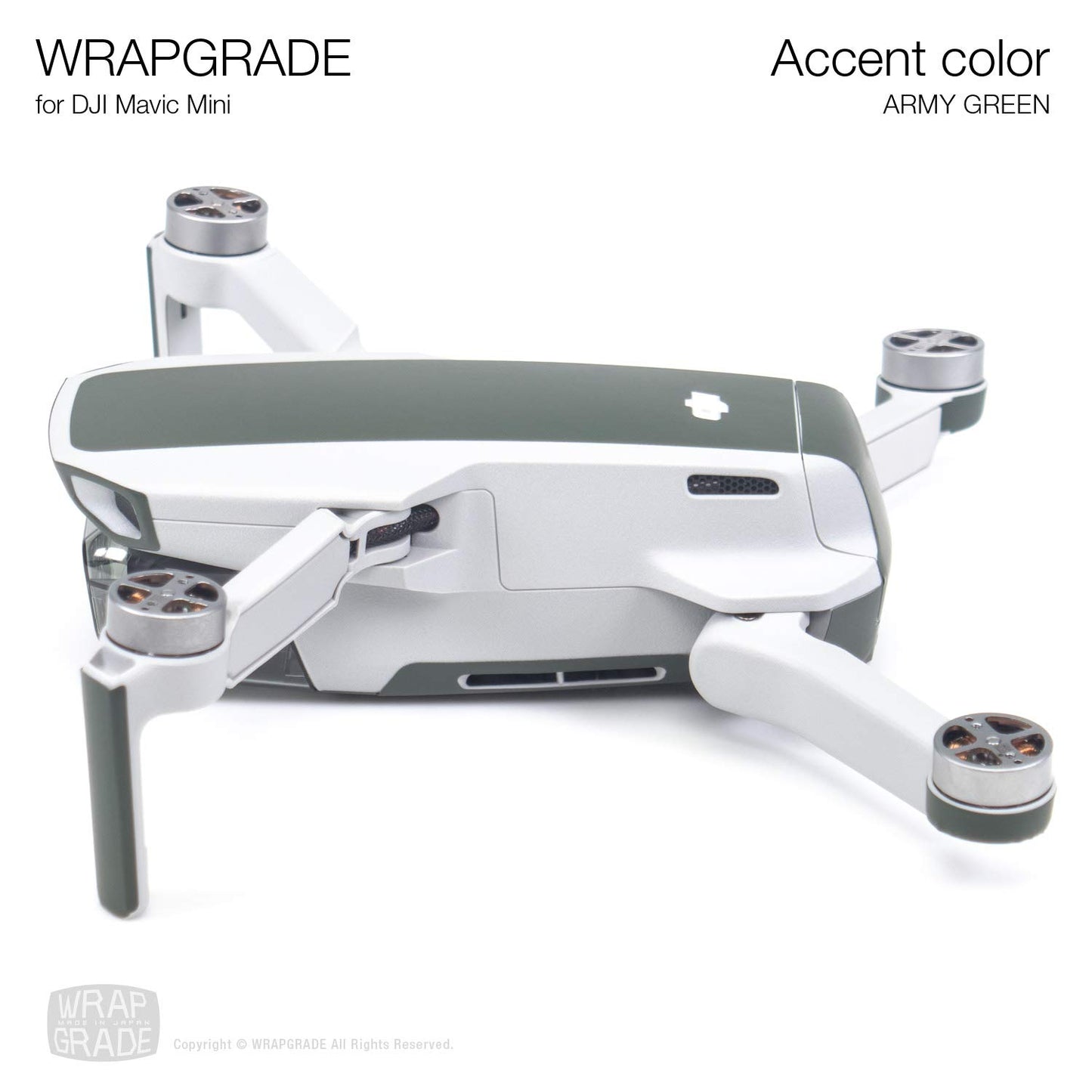 Wrapgrade Skin Compatible With Dji Mavic Mini | Accent Color (Army Green)