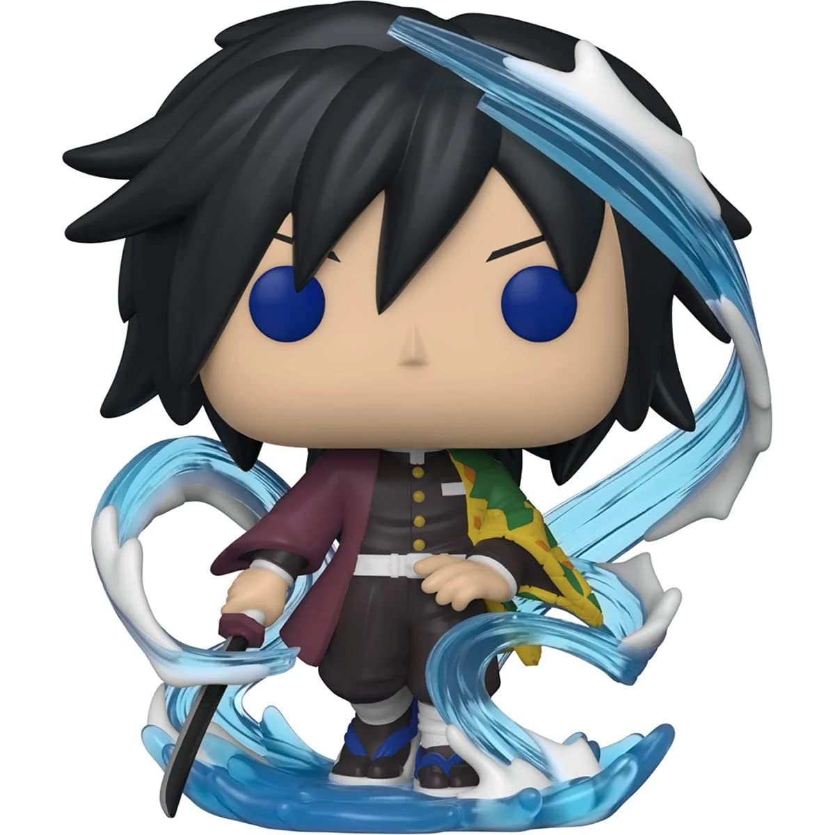 POP Demon Slayer - Giyu Tomioka Funko (AAA Anime limited availability) Vinyl Figure (Bundled with Compatible Box Protector Case)  Multicolor  3.75 inches