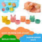 Bumble Bear Mold Free Silicone Bath Toys, Baby Bath Toys 6-12 Months, Toddlers 1-3, Non Toxic Infant Bathtub Toy, Water Toys, Pool Toy, Dishwasher Safe (Coral With Mesh Bag)