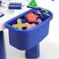 Merishopp Montessori Puzzle Board Early Preschool Toys Shape Pattern Kids Gifts Block 5In1 Blue Xl Table| Baby Learning Toy | In