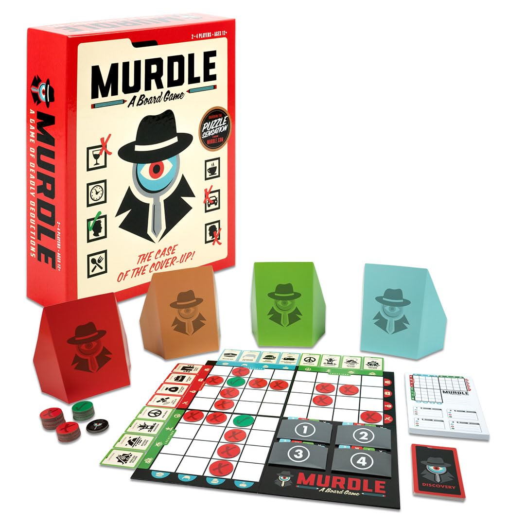 Endless Games Murdle Board Game | Based on The Crime Puzzle Book | Murder Mystery Game for 2-4 Players  Ages 12+