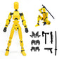 DANONI Titan 13 Action Figure  Lucky Robot 13 Action Figures  3D Printed Analog Robot Titan 13 Figure  Stop Action Animation Multi-Articulated Action Figure (Yellow)