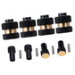 4 Pieces Brass Extended Wheel Hubs 7 mm Hex Spacers for Axial SCX24 1/24 RC Crawler Upgrades Parts & Locknuts Wrench Tool SCX24