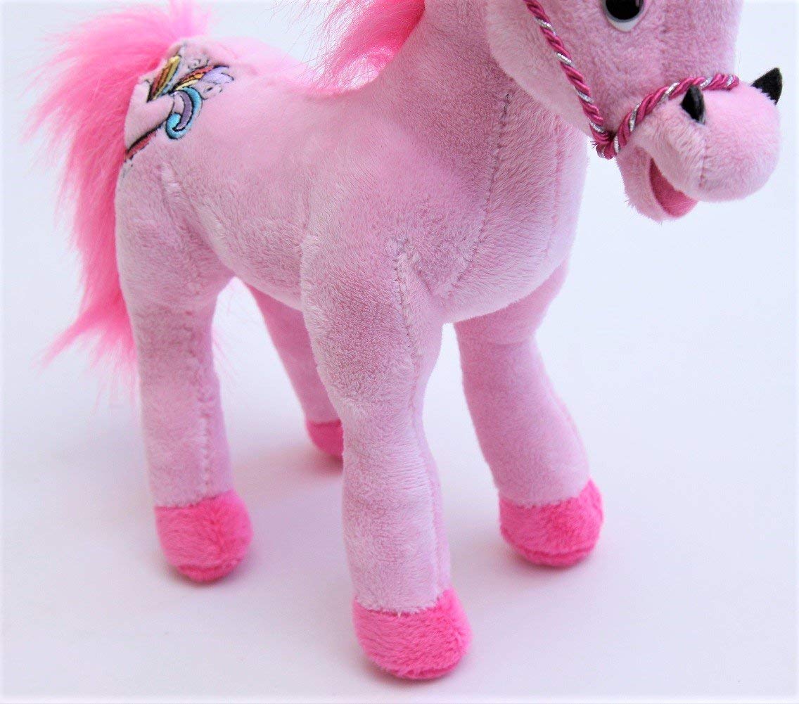 Snuggle Stuffs Plush Magical Pink Unicorn Stuffed Animal, 11" - Soft Polyester Toy for Girls