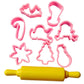 Bestubuy Clay And Sand Modelling Mould Plants Design (Pink & Yellow) 9 Pcs Set