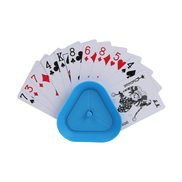 Gherpte 1 Pack Triangle Shaped Hands-Free Playing Card Holder For Kids,Playing Card Games Holder,Adults,Seniors,Poker Parties,Fa
