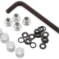 G-Made 70132 1.9 RH03 Wheel Hubs, Silver (4)