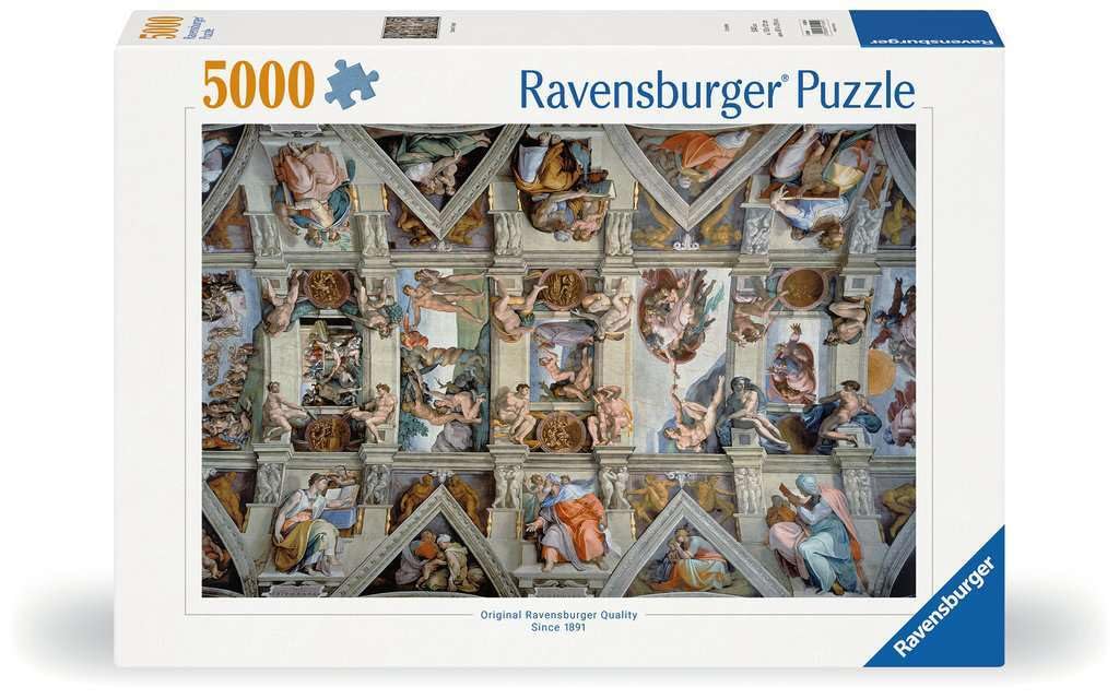 Ravensburger - Sistine Chapel - 5000 Piece Jigsaw Puzzle - Stunning Imagery - Beautiful and Intricate - Unique Ceiling 360 Degree View - enhanced Quality - Puzzles for mature-themeds