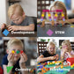 Incredibly Interconnectable Toys KADU Rainbow 250 Piece Set - STEM Building Toy for Ages 5+, Plastic, Rainbow Color